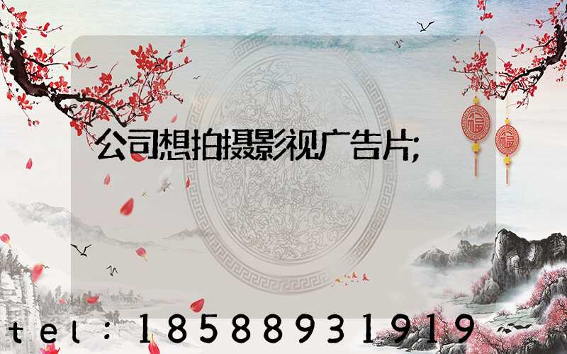 公司想拍摄影视广告片